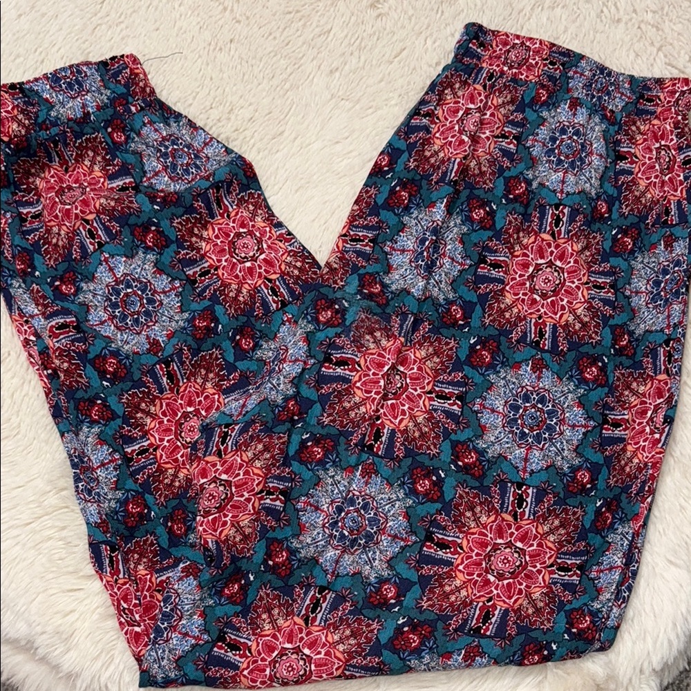 Floral Patterned Pants w/POCKETS